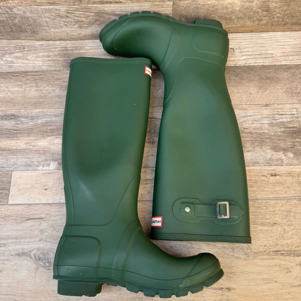 Hunter Women's Original Tall Rain Boots - Hunter Green Size 8